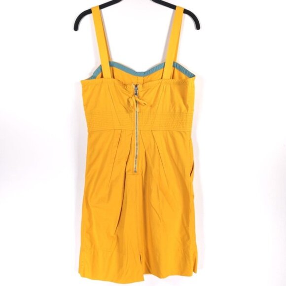 Marc by Marc Jacobs Yellow Sheath Mini Tank Sundress Dress Pockets Size 6 - Picture 2 of 11